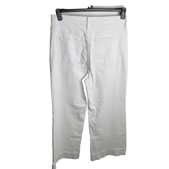 Women's White Wide-Leg Jeans - Picture 11 of 11